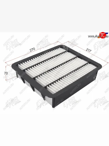 Фильтр воздушный EXCEL JAPAN Toyota Land Cruiser Prado  J150 (2009-2025) дорестайлинг, 1-ый рестайлинг, 2-ой рестайлинг, 3-ий рестайлинг