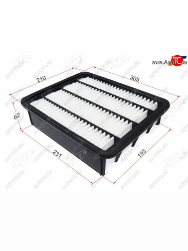 Фильтр воздушный SAT Toyota Land Cruiser Prado  J150 (2009-2025) дорестайлинг, 1-ый рестайлинг, 2-ой рестайлинг, 3-ий рестайлинг