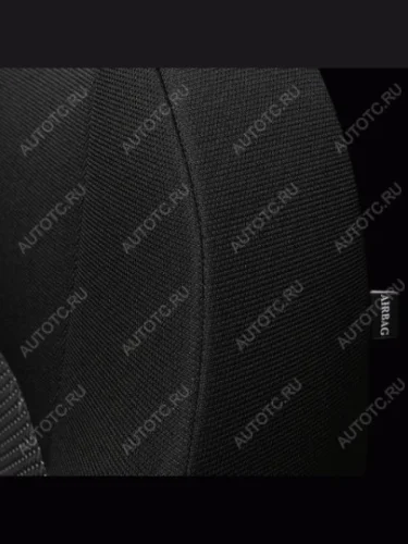 Комплект чехлов для сидений ( 1+2 места Жаккард) Дублин Lord Autofashion (черный, вставка Зигзаг серая) Ford Transit цельнометаллический фургон (2014-2022)