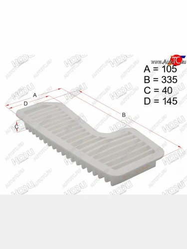 Фильтр воздушный HOSU Toyota Mark 2 ( X100,  Qualis,  X110) - RAV4 ( CA20,  XA30,  XA305,  XA40,  XA50)