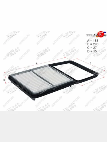 Фильтр воздушный HOSU Toyota Prius ( XW20,  XW30) (2003-2011) дорестайлинг, рестайлинг