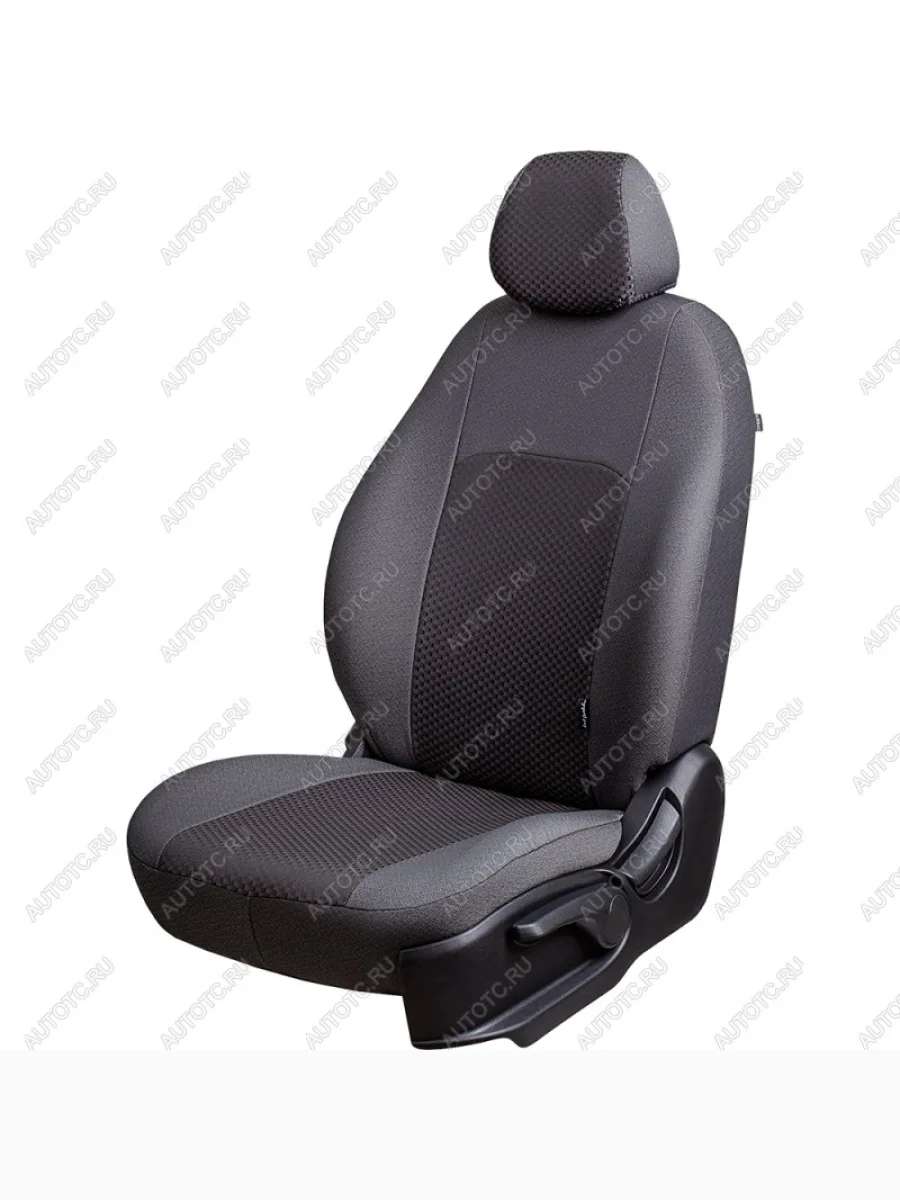  Комплект чехлов для сидений (РЗС 40/60+подлокот. 3Г Жаккард) Дублин Lord Autofashion  Volkswagen Jetta (2011-2018) A6 (серый, вставка Стежок серая)  в Самаре Самарской области