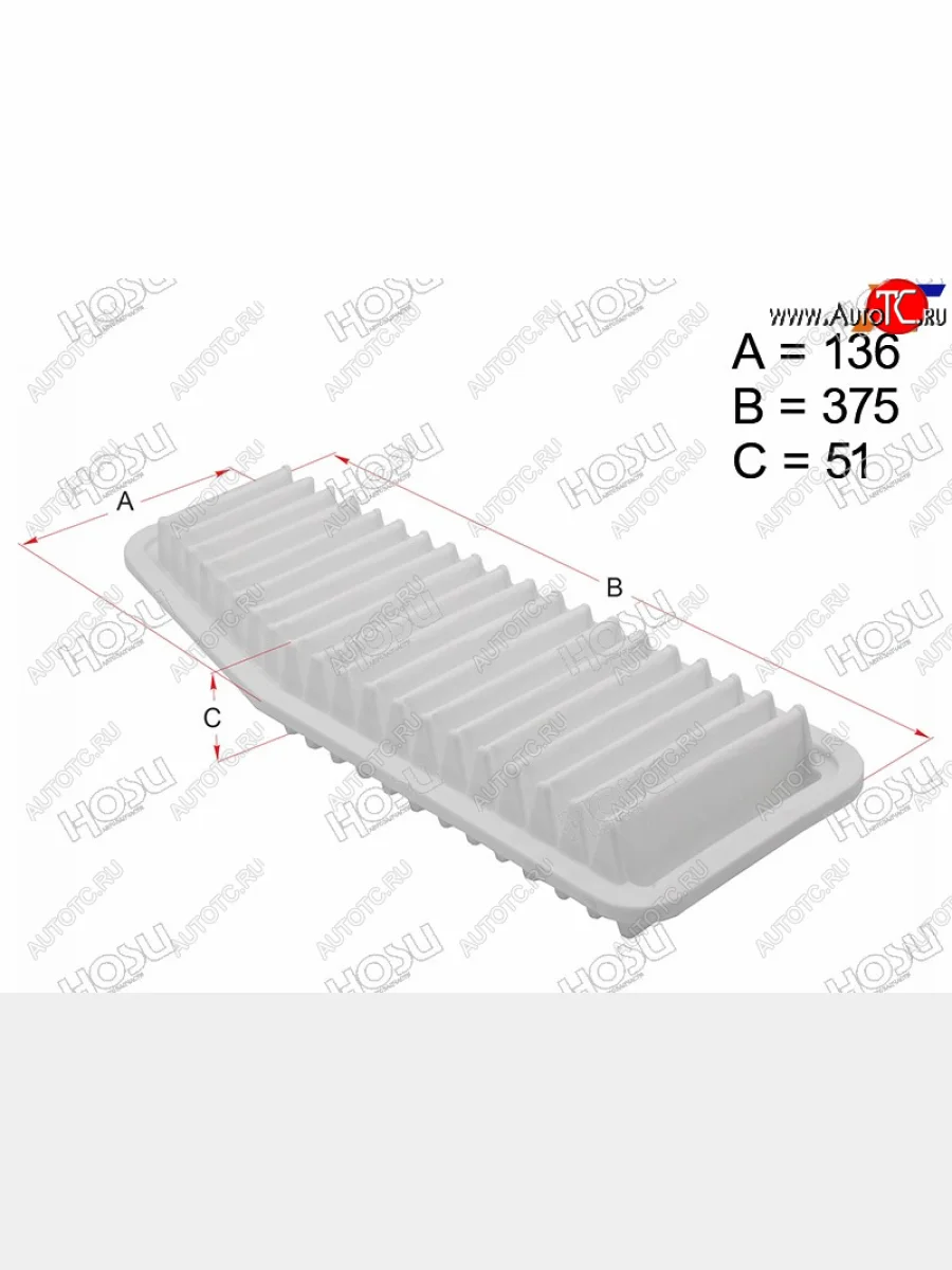 Фильтр воздушный HOSU  Toyota  Alphard  H10, Estima  AHR10,XR30, XR40, RAV4 ( CA20,  XA30)  в Керчи Республика Крым
