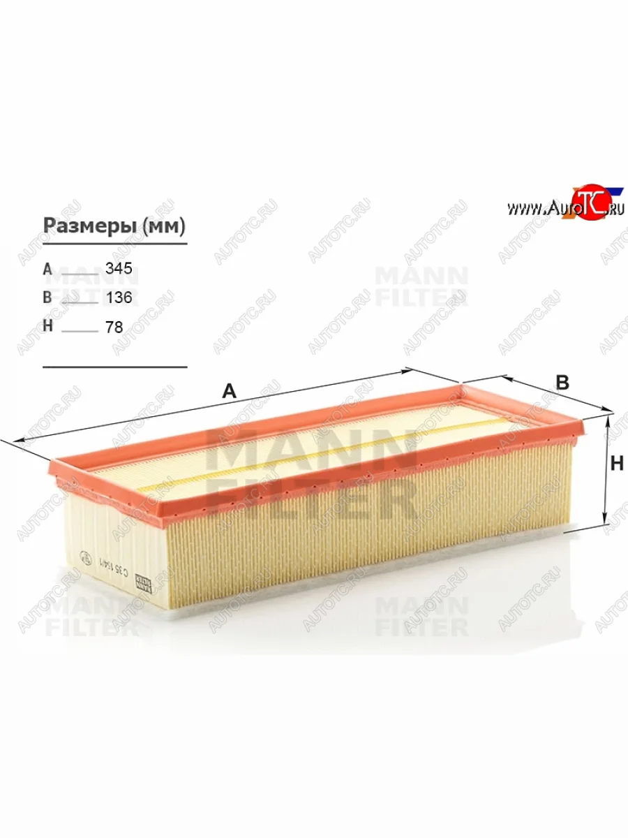 Фильтр воздушный MANN  Skoda Octavia (2004-2013), Skoda Yeti (2009-2018), Volkswagen Golf (2003-2014), Volkswagen Passat (2005-2015), Volkswagen Tiguan (2006-2022)  в Керчи Республика Крым