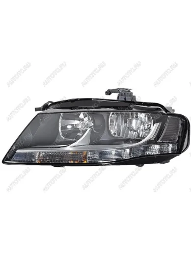 Левая фара (c электрокорректором) DEPO Audi A4 B8 дорестайлинг, седан (2007-2011)