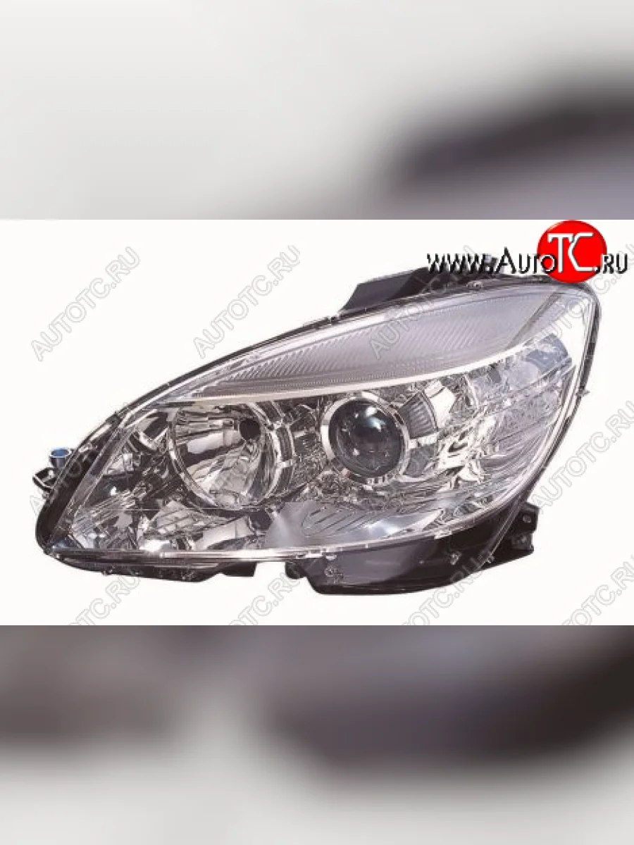 Левая фара (c электрокорректором) DEPO Mercedes-Benz C-Class W204 дорестайлинг седан (2007-2011)  в Воронеже Воронежской области