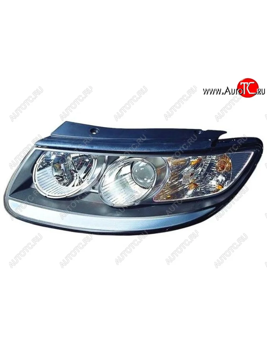 Левая фара (c электрокорректором) DEPO Hyundai Santa Fe CM дорестайлинг (2006-2009)  в Самаре Самарской области