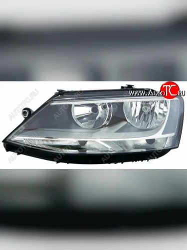 Левая фара (c электрокорректором) DEPO Volkswagen Jetta A6 седан дорестайлинг (2011-2015)