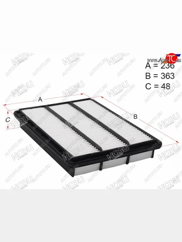 Фильтр воздушный HOSU Mitsubishi Montero ( V60,  V90) - Pajero ( 3 V70,  3 V60,  4 V90,  4 V80)