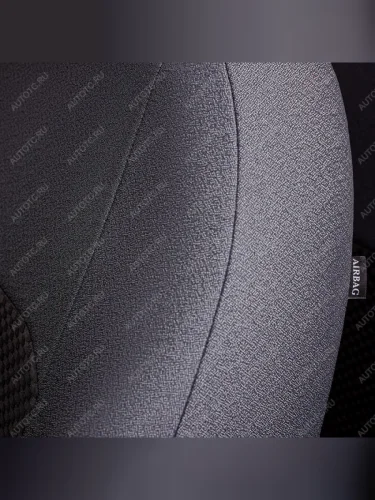 Комплект чехлов для сидений (РЗСиС 60/40+подлок. 3Г Жаккард), Дублин Lord Autofashion (серый, вставка Стежок серая) Mazda 6 GH дорестайлинг лифтбэк (2007-2010)