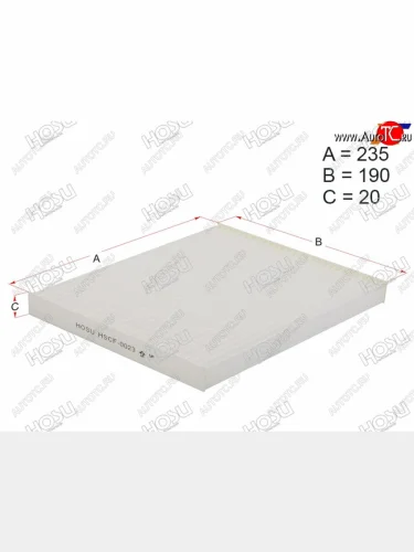 Фильтр салона HOSU Hyundai IX35 ( LM,  NU) (2009-2025), KIA Sportage ( 3 SL,  4 QL,  5 NQ5) (2010-2025)