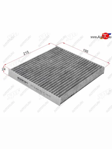 Фильтр салона угольный SAT Dodge Caliber (2006-2012), Mazda 6 ( GH,  GJ) (2007-2025), Mazda CX-7  ER (2006-2012), Mazda Demio  2 DY (2002-2007)