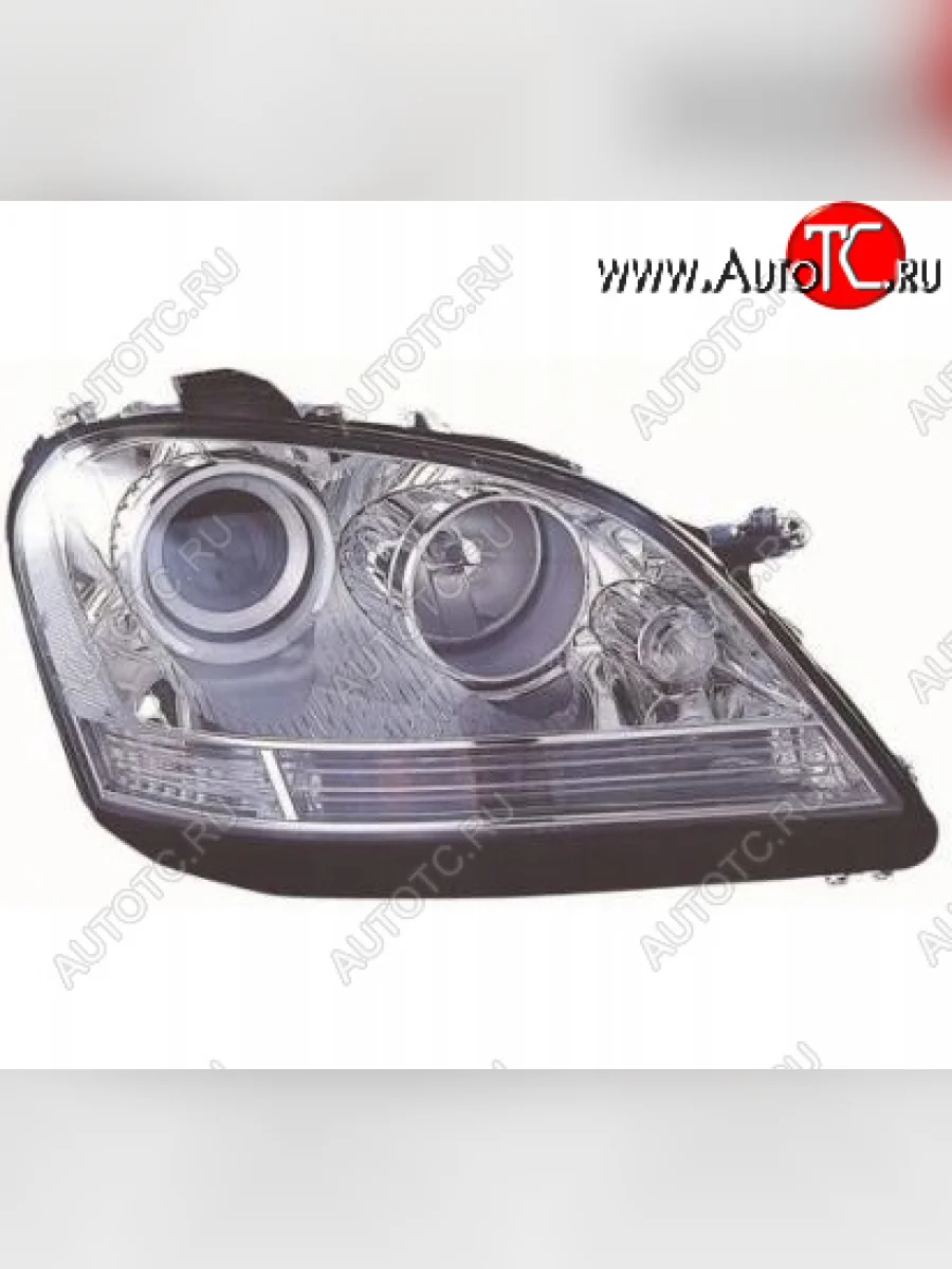 Правая фара (c электрокорректором, линзован) DEPO Mercedes-Benz ML class W164 дорестайлинг (2005-2008)  в Воронеже Воронежской области