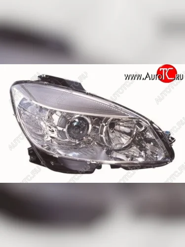 Правая фара (c электрокорректором) DEPO Mercedes-Benz C-Class W204 дорестайлинг седан (2007-2011)