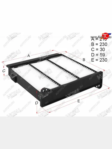 Фильтр салона HOSU Mitsubishi L200 ( 3 K74T,  4,  5 KK,KL) - Pajero Sport ( PB,  QE,  QF)