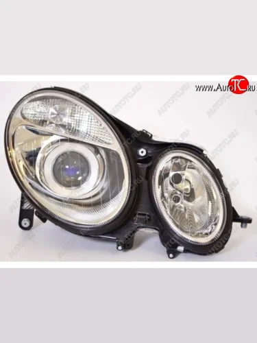 Правая фара (c электрокорректором, линзован) DEPO Mercedes-Benz E-Class W211 дорестайлинг седан (2002-2006)