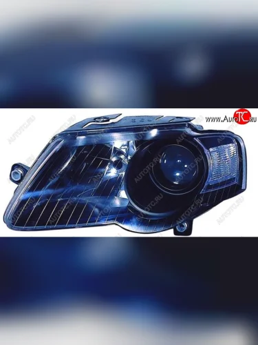 Левая фара (c электрокорректором, линзован) DEPO Volkswagen Passat B6 седан (2005-2011)