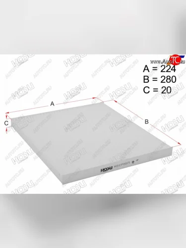 Фильтр салона HOSU INFINITI QX60 ( L50,  L51) (2013-2025), Nissan Teana  3 L33 (2014-2020)