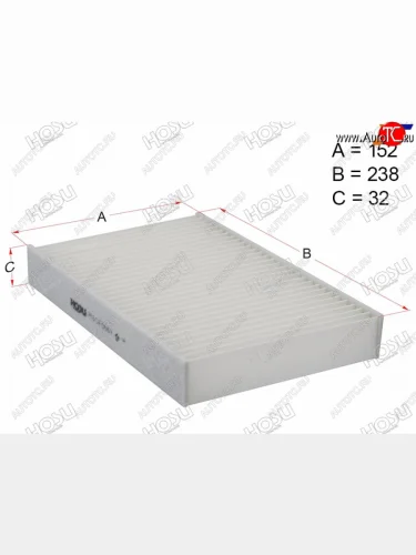 Фильтр салона HOSU Nissan Juke ( 1 YF15,  2 F16) (2010-2025), Renault Fluence (2010-2016)