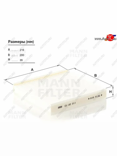 Фильтр салона MANN Renault Logan  2 - Sandero  2
