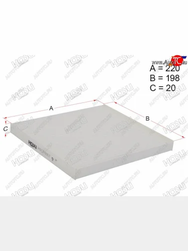 Фильтр салона HOSU Toyota Avensis ( T250 седан,  T250 универсал) - Corolla ( E120,  E110,  E130)