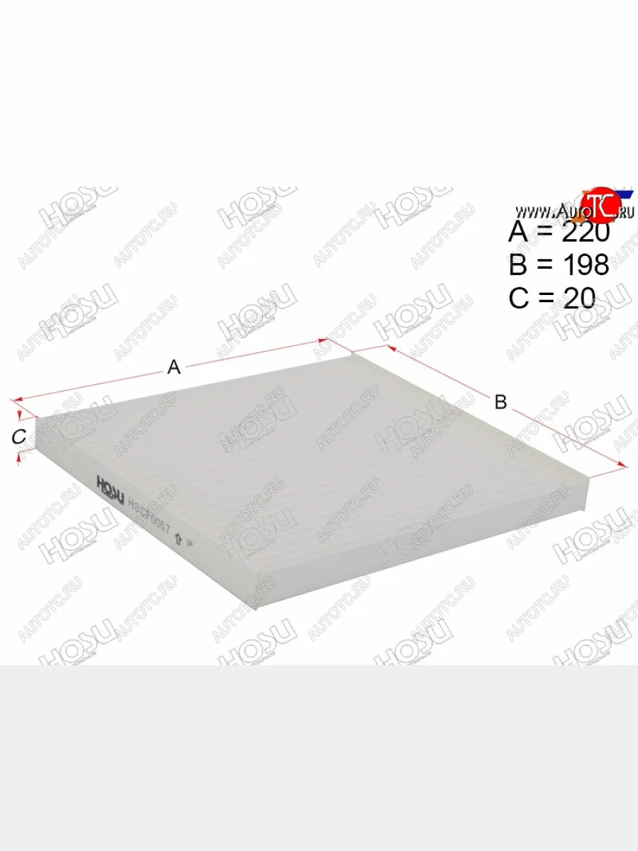 Фильтр салона HOSU  Toyota  Avensis ( T250 седан,  T250 универсал), Corolla ( E120,  E110,  E130)  в Керчи Республика Крым