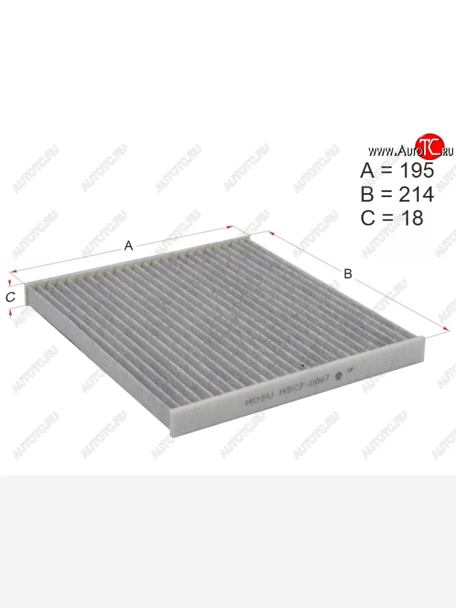 Фильтр салона HOSU  Toyota  Corolla Fielder  E120, Funcargo, Ist  XP60, Platz ( рестайлинг), Vitz  XP10  в Керчи Республика Крым