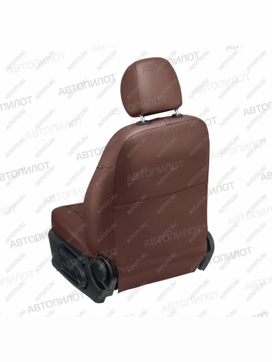 Чехлы на сиденья Экокожа (раздел. 40/60 + вырез под подлокот. экокожа) Автопилот  Mazda 3/Axela BK дорестайлинг, хэтчбэк (2003-2006) (темно-коричневый)  в Перми Пермском крае