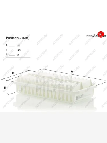Фильтр воздушный MANN Toyota Avensis ( T250 седан,  T250 универсал) - Corolla ( E120,  E110,  E130)