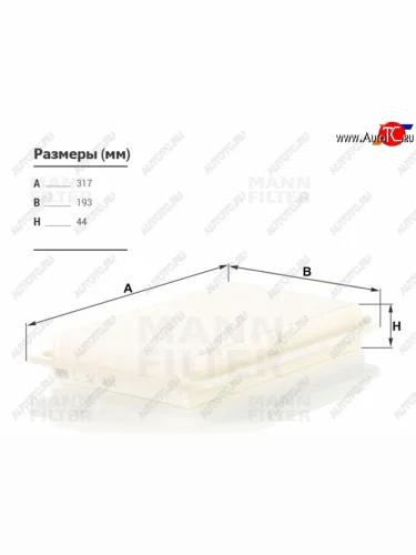 Фильтр воздушный MANN Toyota Harrier ( XU30,  XU60,  XU80) - Kluger ( XU40,  XU50)