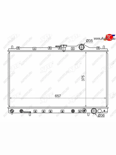 Радиатор SAT Mitsubishi Chariot  N30,N40 (1991-1997) дорестайлинг, рестайлинг