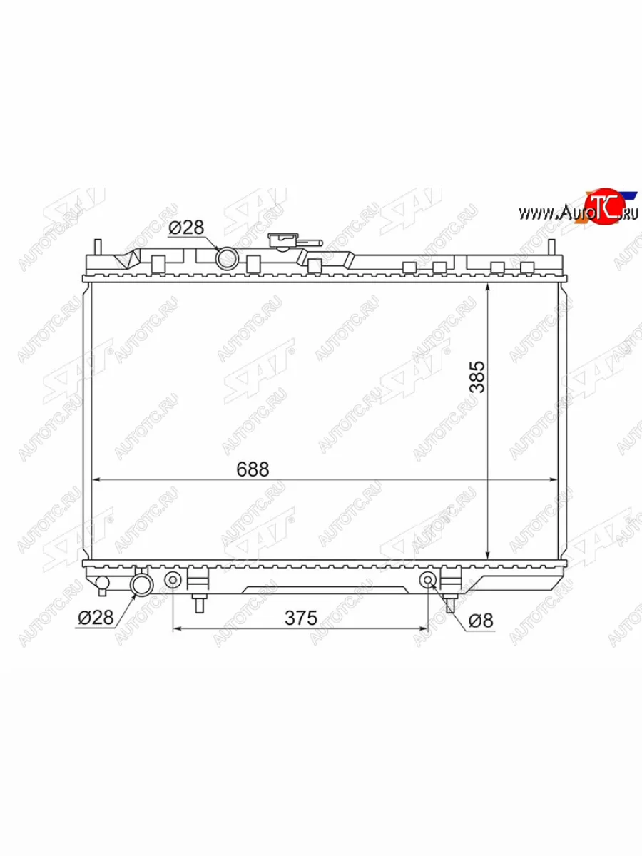 Радиатор SAT Nissan Almera Classic B10 седан (2006-2013)  в Керчи Республика Крым