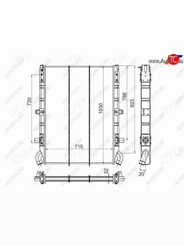 Радиатор SAT Scania 3-Series  шасси (1987-1996)