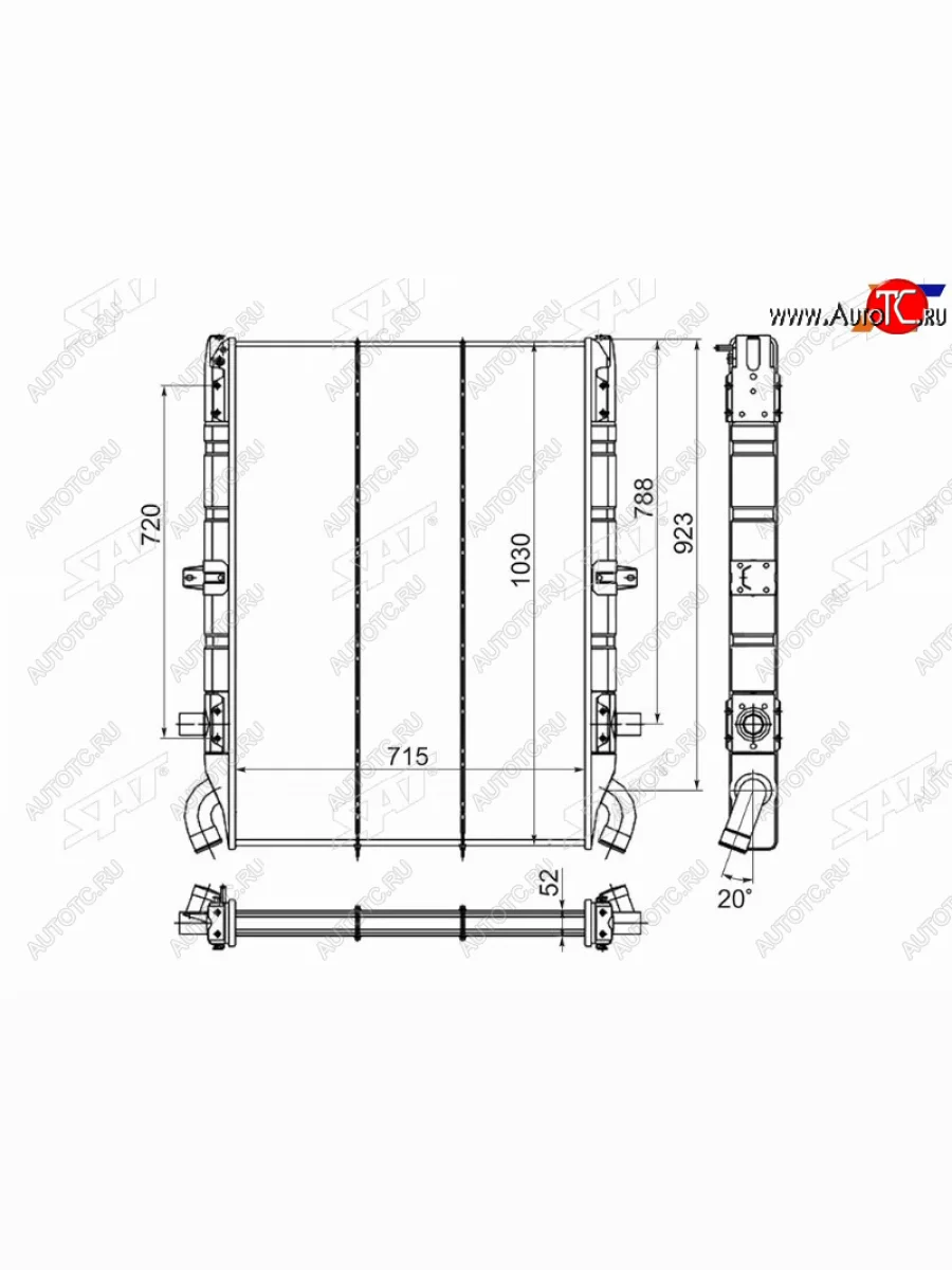 Радиатор SAT Scania 3-Series  бортовой грузовик (1987-1996)  в Перми Пермском крае