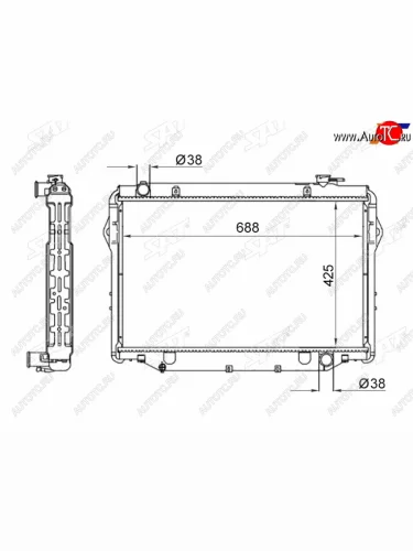 Радиатор SAT Toyota Land Cruiser 80 (1989-1997)