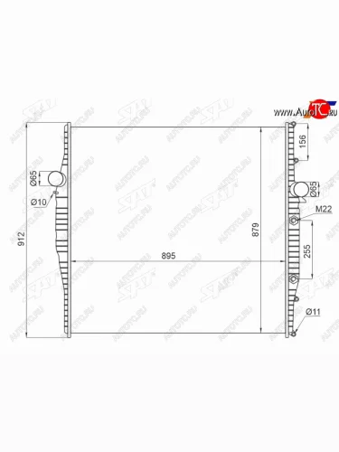 Радиатор SAT Volvo VN (1996-2002) седельный тягач дорестайлинг