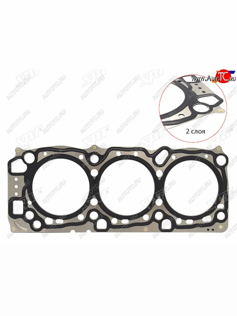 Прокладка ГБЦ 6G72 3.0 RH=LH металл SAT Mitsubishi Pajero 4 V90 дорестайлинг (2006-2011)  в Керчи Республика Крым