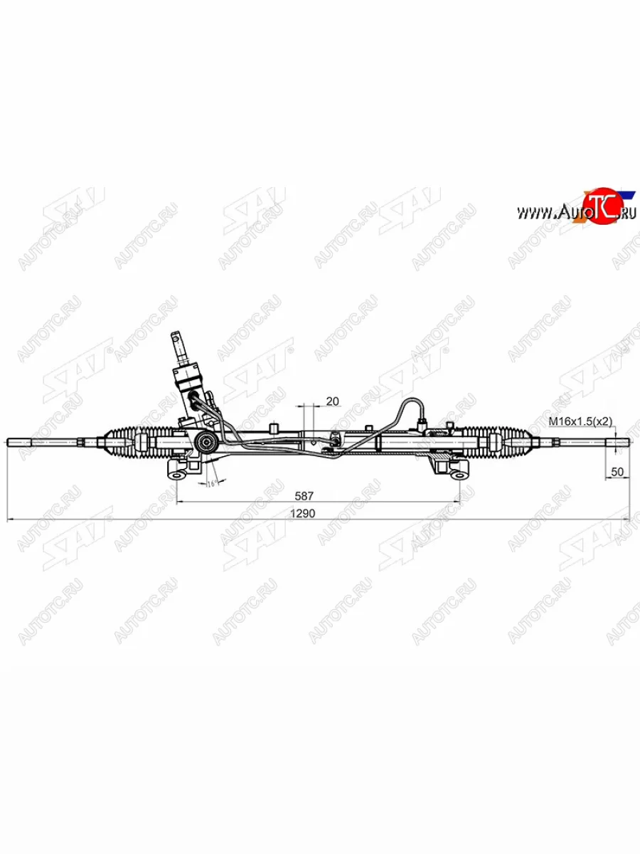 Рейка рулевая ЭГУР LHD SAT Ford Focus 2 хэтчбэк 5 дв. дорестайлинг (2004-2008)  в Перми Пермском крае