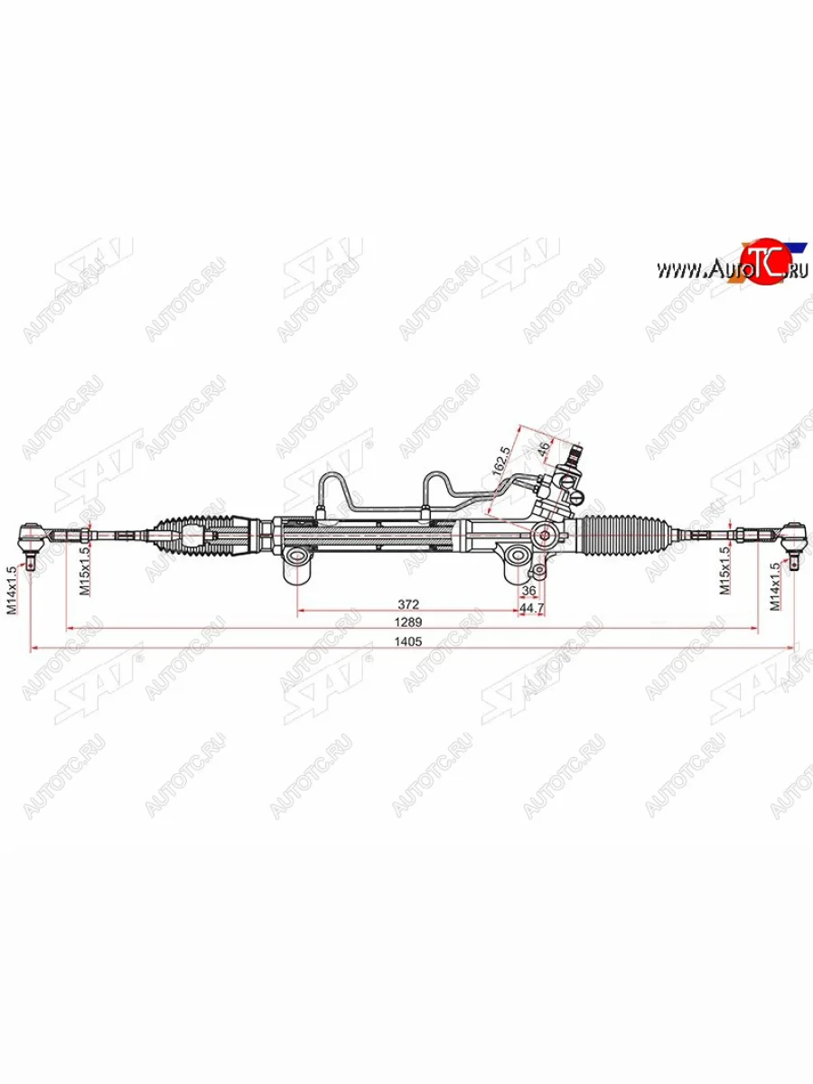 Рейка рулевая LHD SAT Toyota Fortuner AN50/AN60 дорестайлинг (2004-2008)  с доставкой в г. Керчь