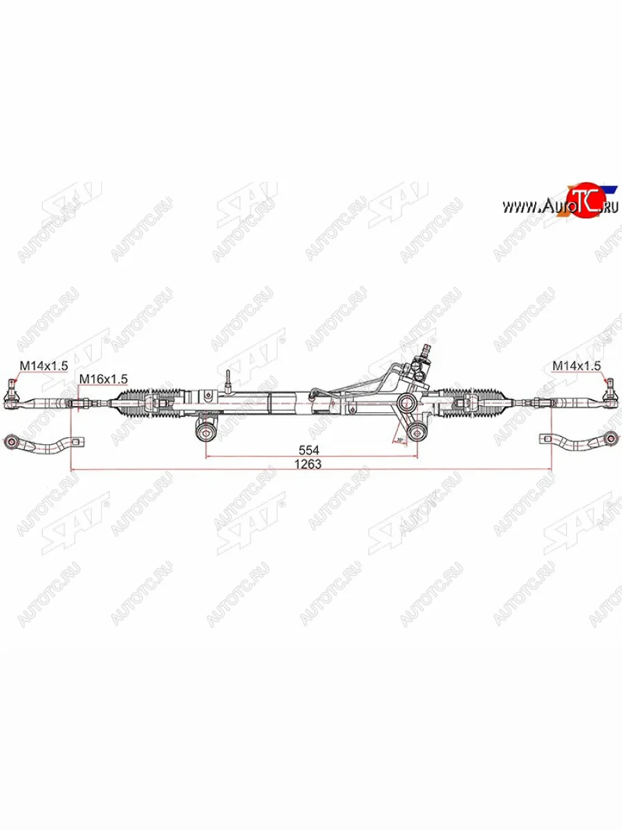Рейка рулевая LHD SAT Toyota Fortuner AN50/AN60 2-ой рестайлинг (2011-2015)  в Керчи Республика Крым