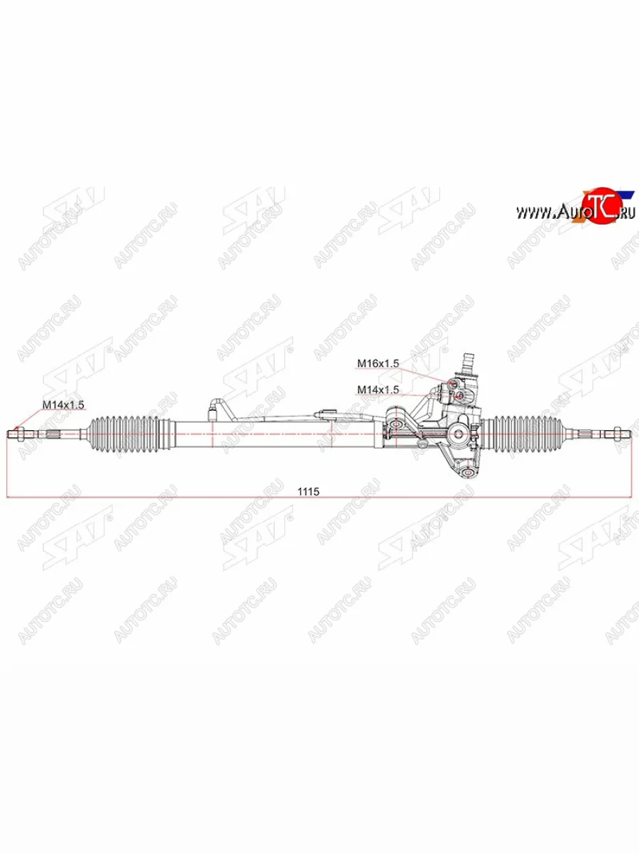 Рейка рулевая RHD SAT Honda CR-V RD1,RD2,RD3  дорестайлинг (1995-1998)  в Керчи Республика Крым
