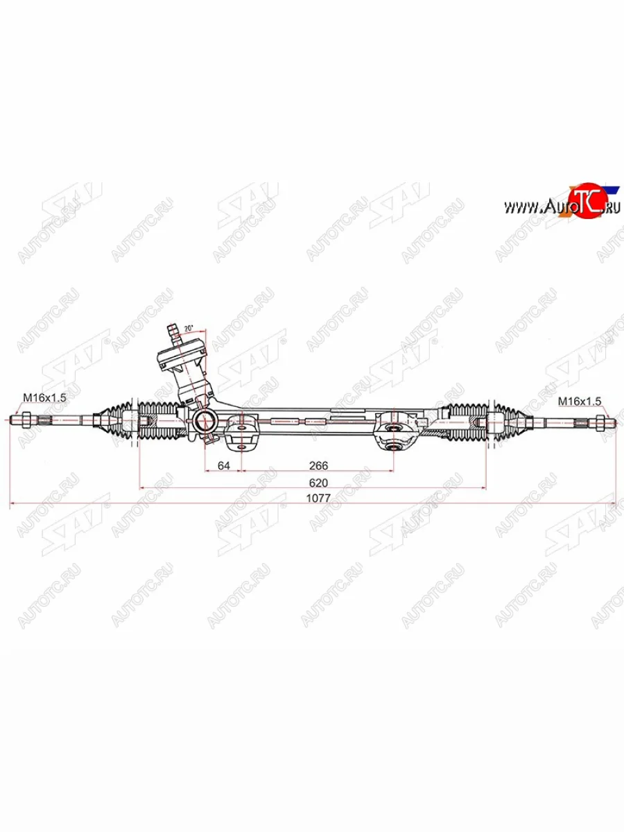 Рейка рулевая SAT Hyundai Elantra MD дорестайлинг (2010-2013)  в Керчи Республика Крым