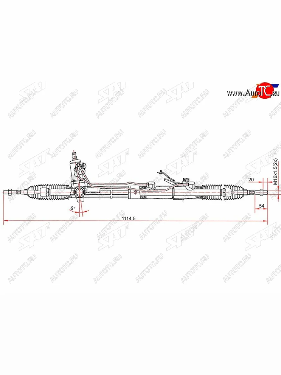 Рейка рулевая 2,7 LHD SAT Hyundai Santa Fe DM рестайлинг (2015-2019)  с доставкой в г. Керчь