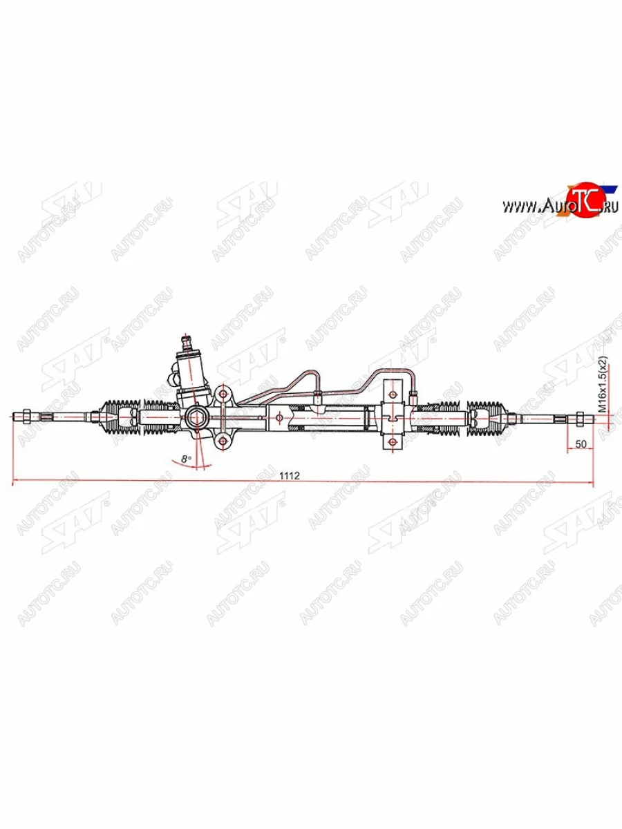 Рейка рулевая LHD SAT Hyundai Tucson JM (2004-2010)  в Керчи Республика Крым