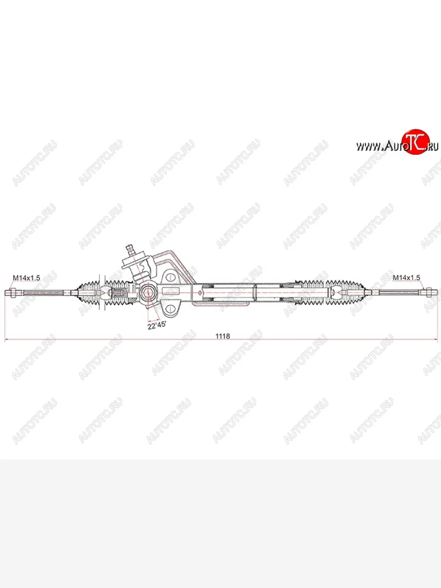 Рейка рулевая LHD SAT KIA Spectra (2000-2009)  в Самаре Самарской области