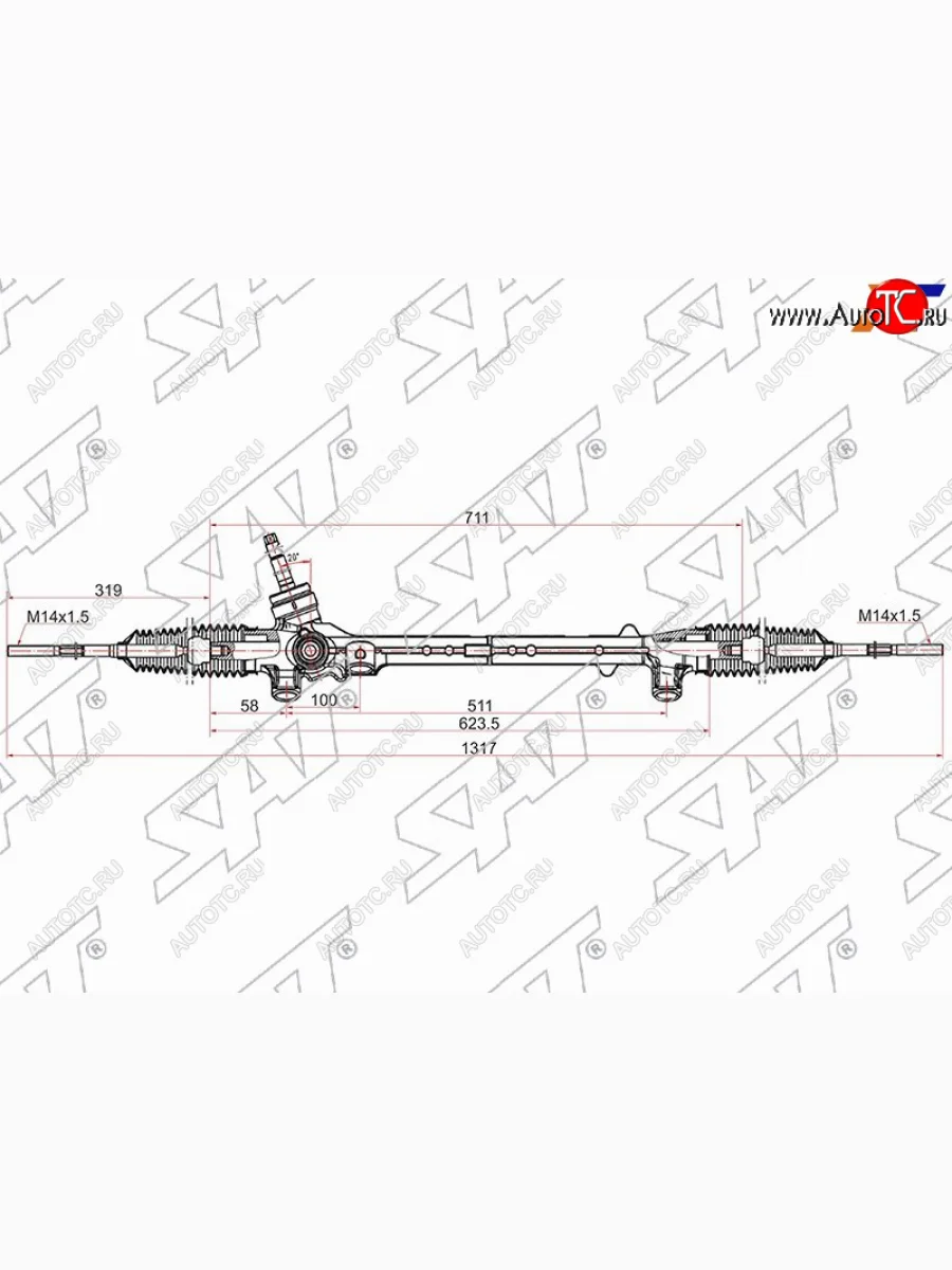 Рейка рулевая LHD SAT Mazda CX-5 KE дорестайлинг (2011-2014)  с доставкой в г. Керчь