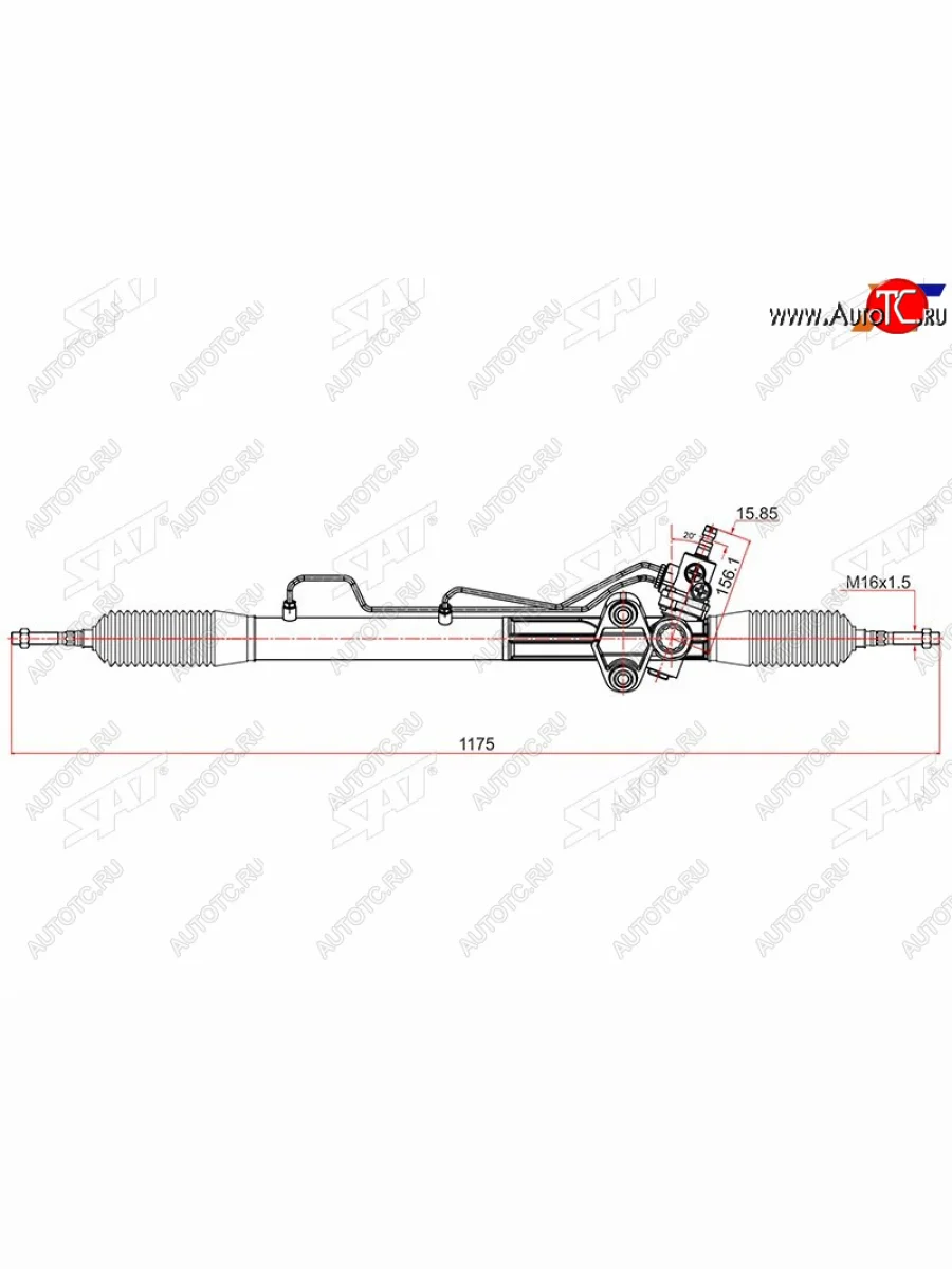 Рейка рулевая LHD SAT Mitsubishi Pajero 4 V80 дорестайлинг (2006-2011)  в Самаре Самарской области