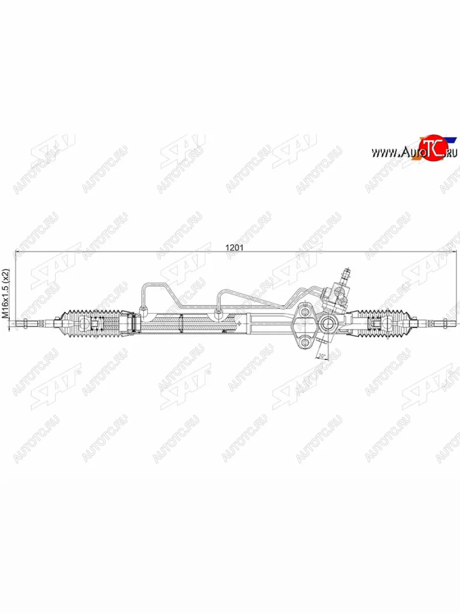 Рейка рулевая LHD SAT Mitsubishi Montero V60 5 дв. рестайлинг (1999-2006)  в Керчи Республика Крым