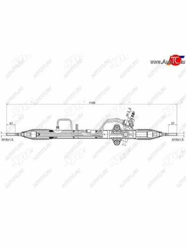 Рейка рулевая LHD SAT Mitsubishi Pajero Sport PB рестайлинг (2013-2017)