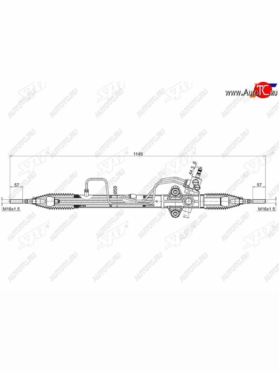 Рейка рулевая LHD SAT Mitsubishi L200 5 KK,KL дорестайлинг (2015-2019)  в Перми Пермском крае